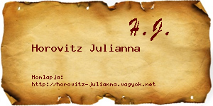 Horovitz Julianna névjegykártya